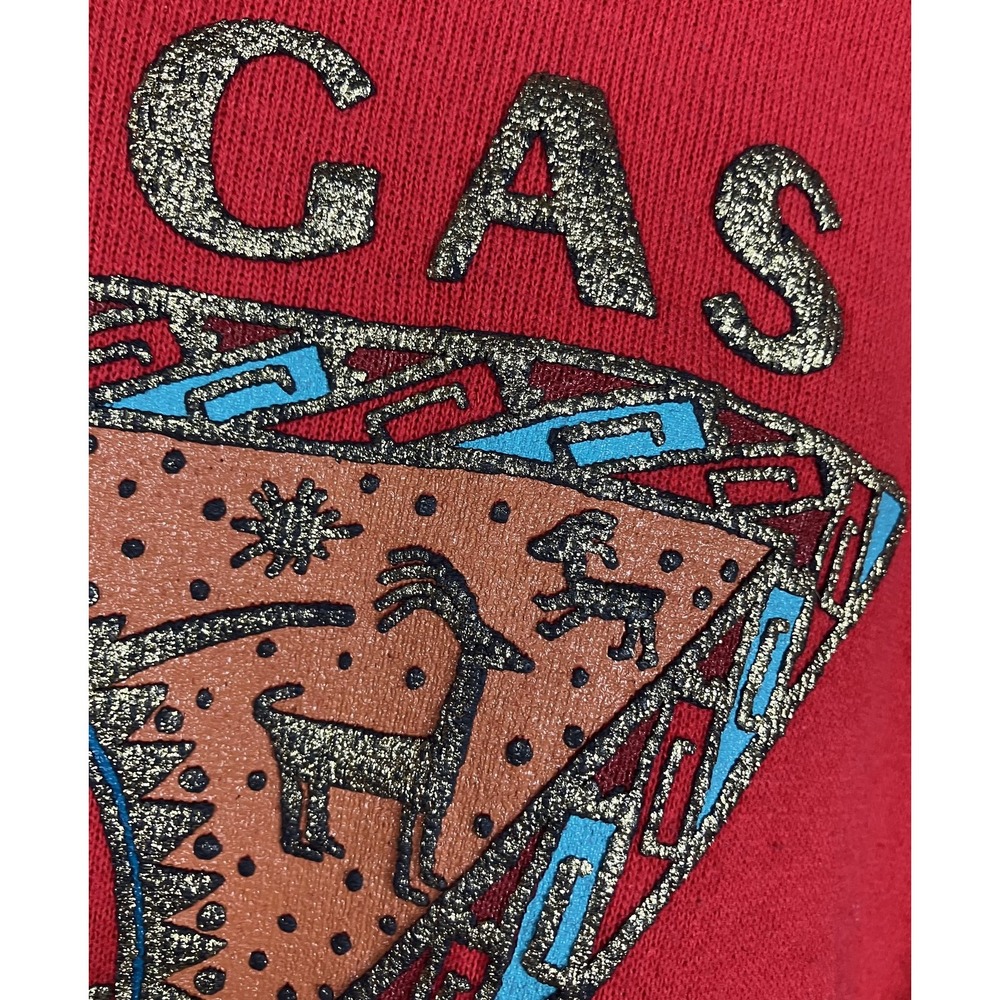 Vintage Las Vegas Sweatshirt Mens XL Hanes Activewear‎ Southwestern Crewneck 90s - Picture 3 of 10